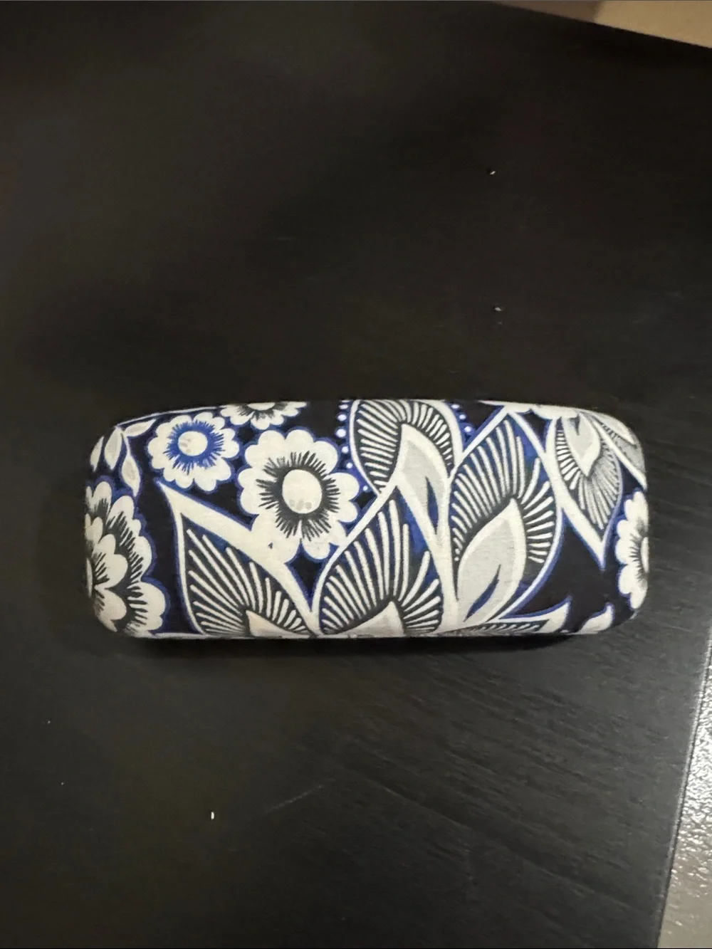 Vera Bradley Navy and White Floral Eyeglass Case